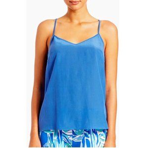 Lilly Pulitzer Silk Dusk Top in Bay Blue xs
